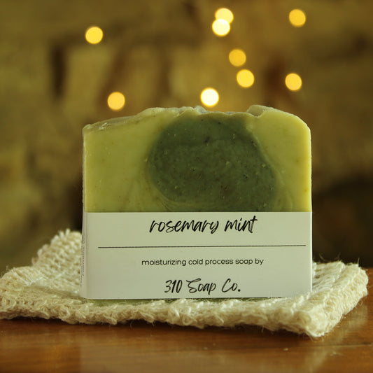 All Natural Soap | Rosemary Mint Cold Process Artisan Soap | Herbal, Cooling | 310 Soap + Skin - 310 Soap Company